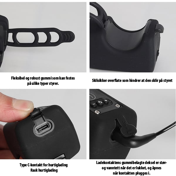 VeloShield 110: Sykkelhorn og lys for all slags vær