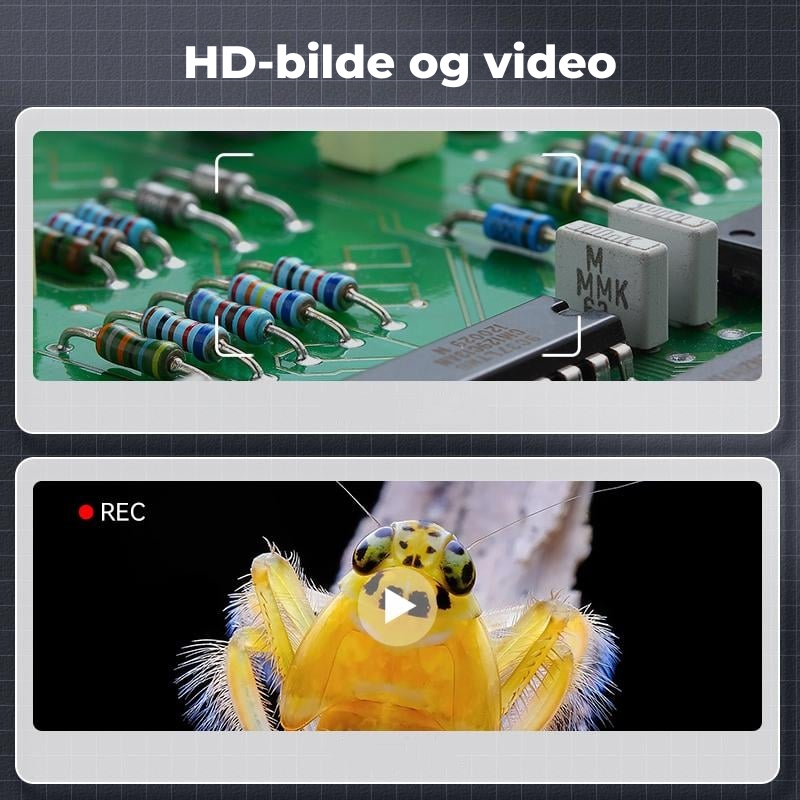 Zoomin™ | Håndholdt digitalt mikroskop med LED‑belysning