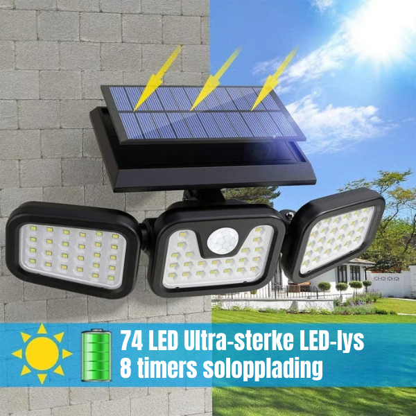 BrightGuard™ Solcelledrevet Bevegelseslys – Lys opp og sikre hjemmet ditt med trygghet!