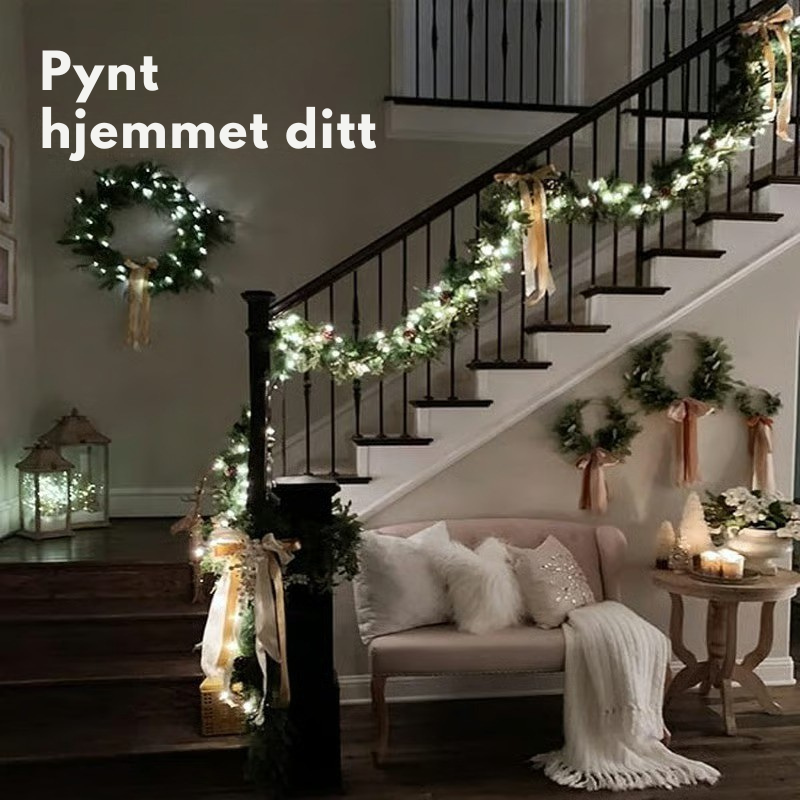 ✨ TwinkleGlow Julelys – Varme LED-lysslynger for tre, vinduer, soverom og juledekor 🎄