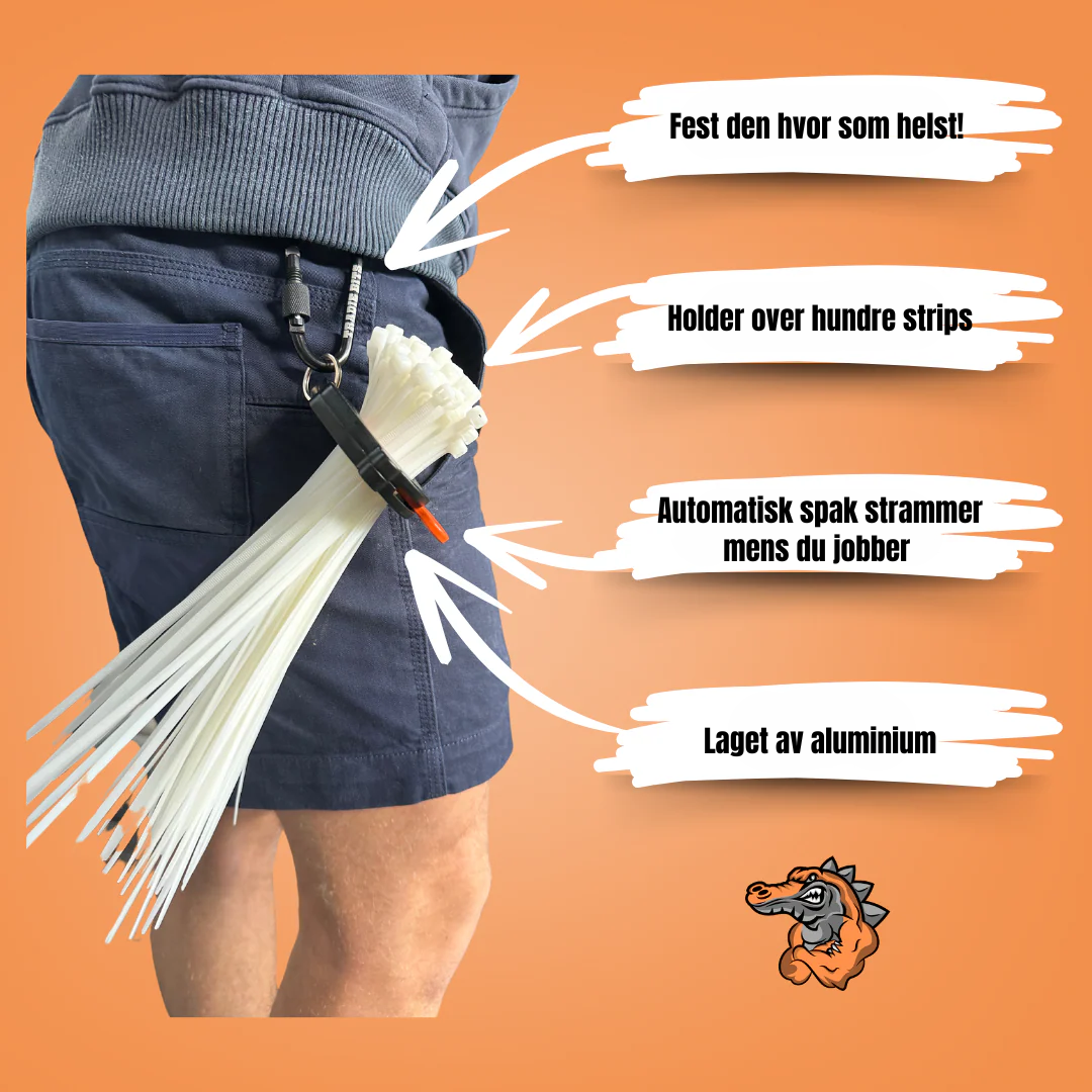 TieBoss Pro – Aluminium Kabelstrips-holder med Auto-Lås