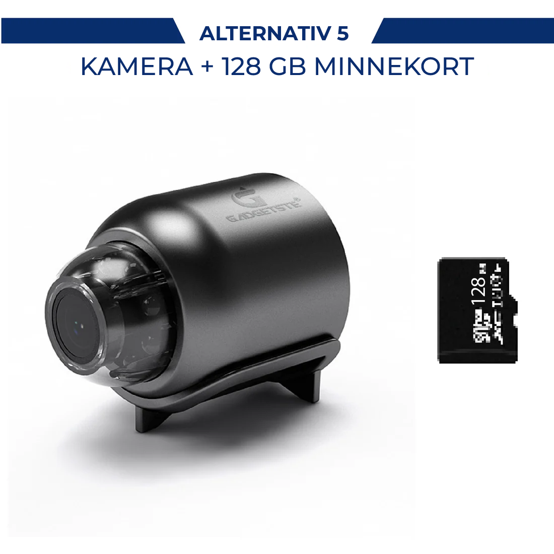 X5 Mini WiFi sikkerhetskamera - 1080P, nattsyn, bevegelsesdeteksjon
