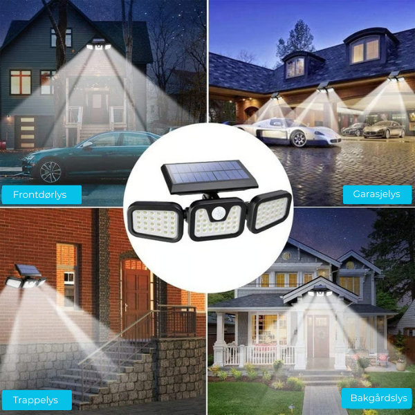 BrightGuard™ Solcelledrevet Bevegelseslys – Lys opp og sikre hjemmet ditt med trygghet!