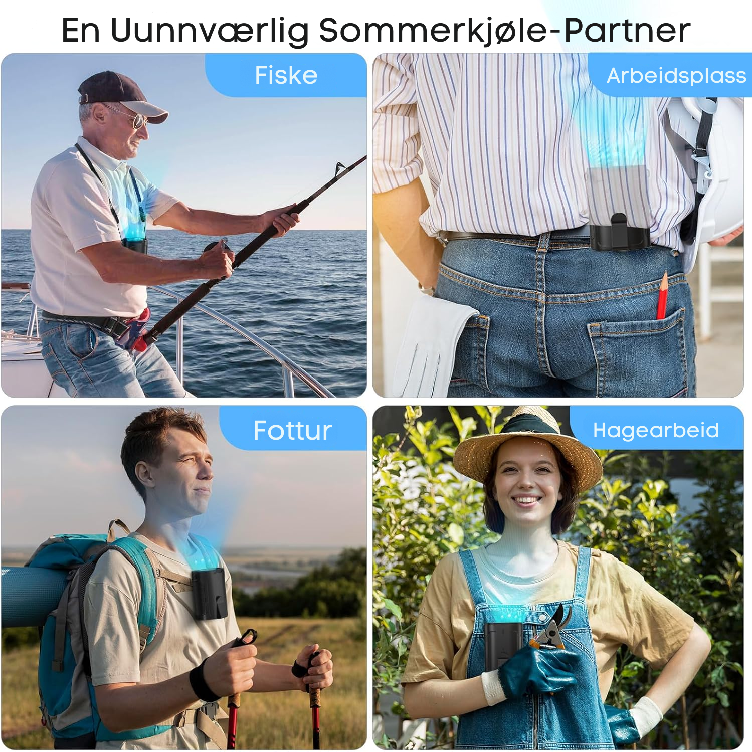 AirvoLite™ | Bærbar Turbovifte for Personlig Kjøling