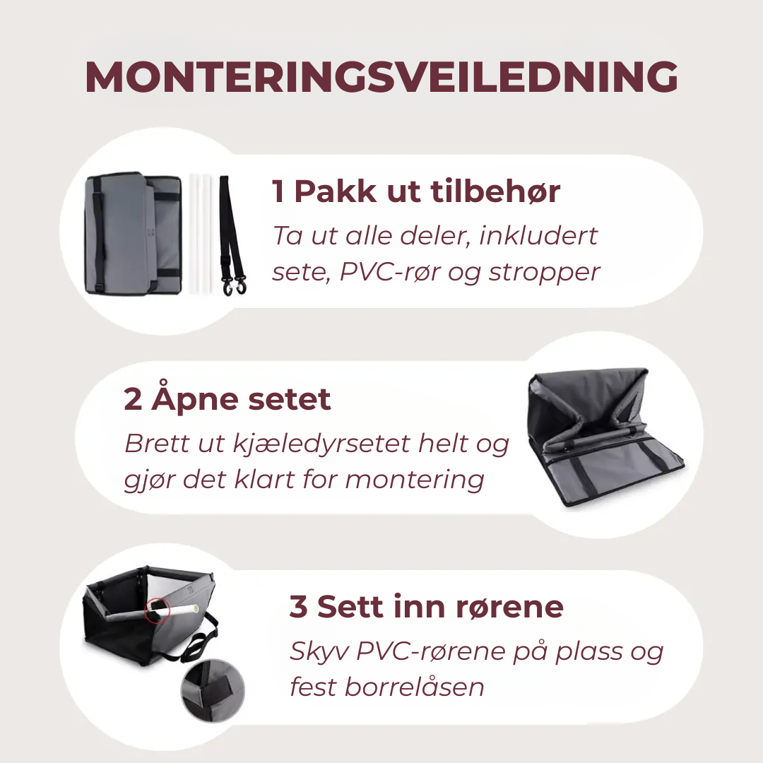 PurrfectRide™ Car Seat – Luftig komfort for små og mellomstore kjæledyr
