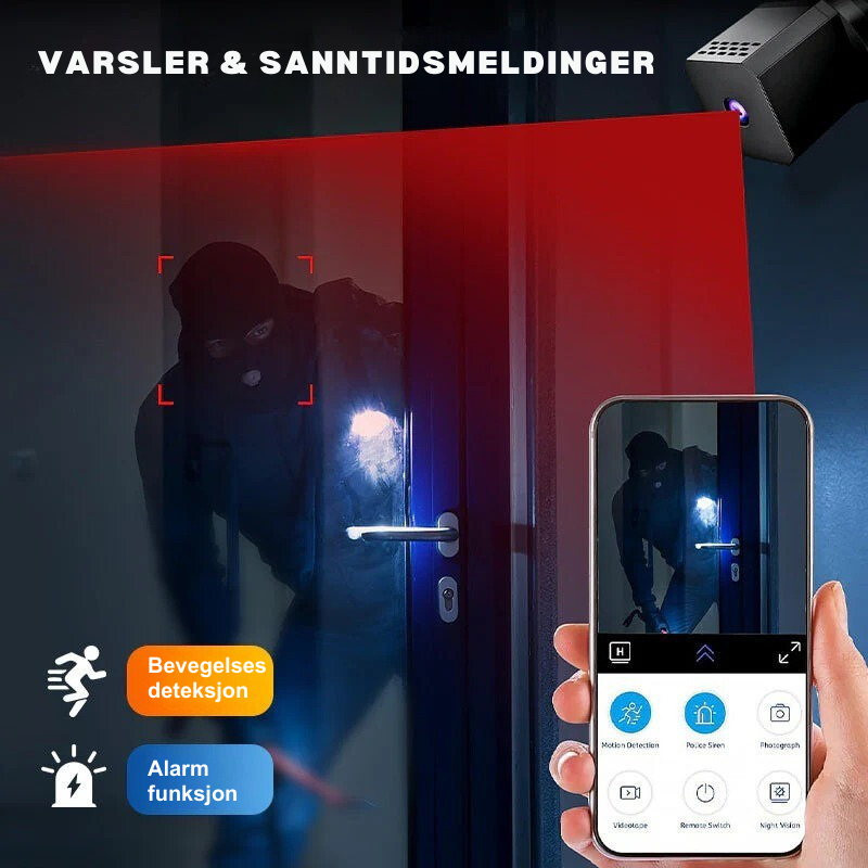 StealthVision™ Mini – Trådløst overvåkning 24/7 hvor som helst