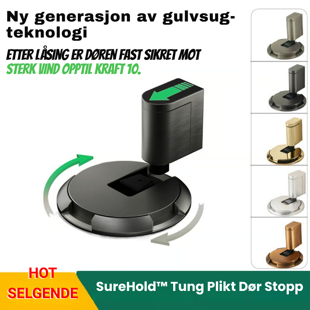 SureHold™ Kraftig Dørstopper – Punch-Fri, Usynlig og Bygget for Å Vare