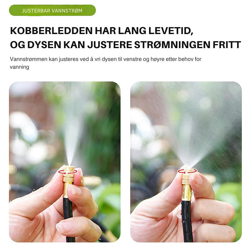 FlexiDrip360™ | Dryppvanningssystem med 360° fleksibel slange