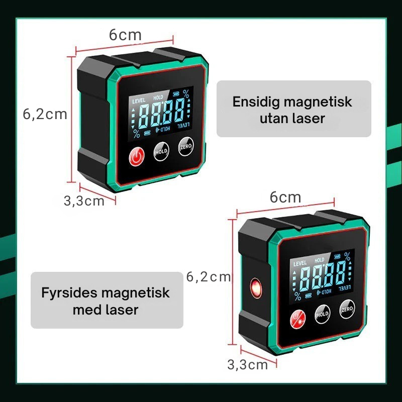 AngleMaster Pro – Digital Vinkelmåler i Lommeformat