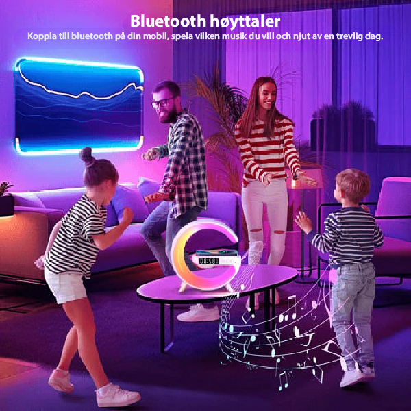 GlowTunes Smart Lamp - Multifunksjonell Bluetooth-høyttaler
