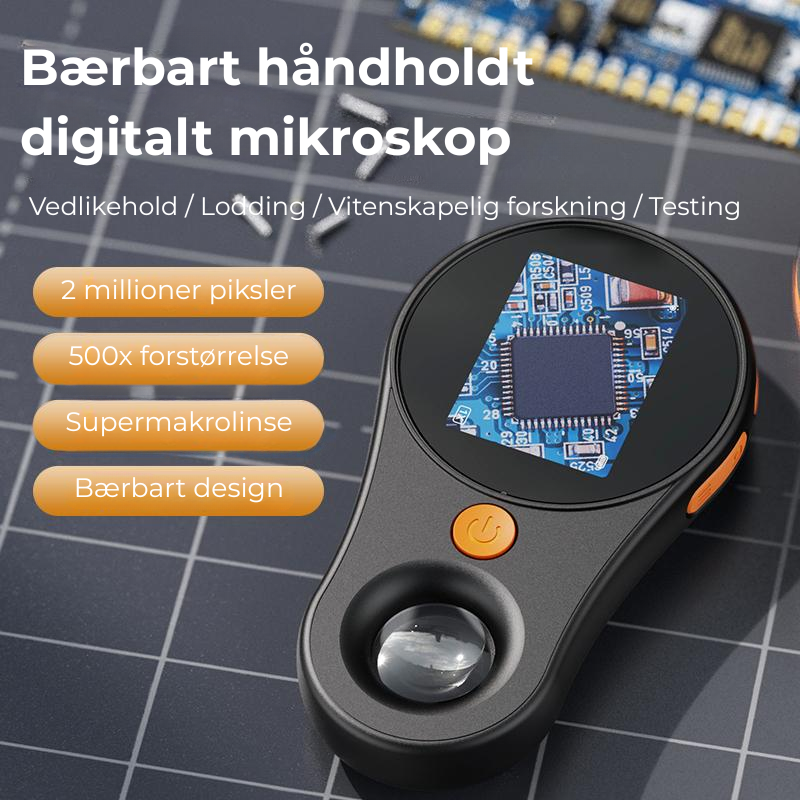 Zoomin™ | Håndholdt digitalt mikroskop med LED‑belysning