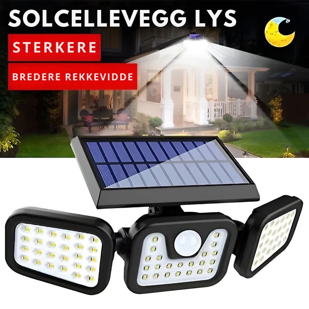 BrightGuard™ Solcelledrevet Bevegelseslys – Lys opp og sikre hjemmet ditt med trygghet!
