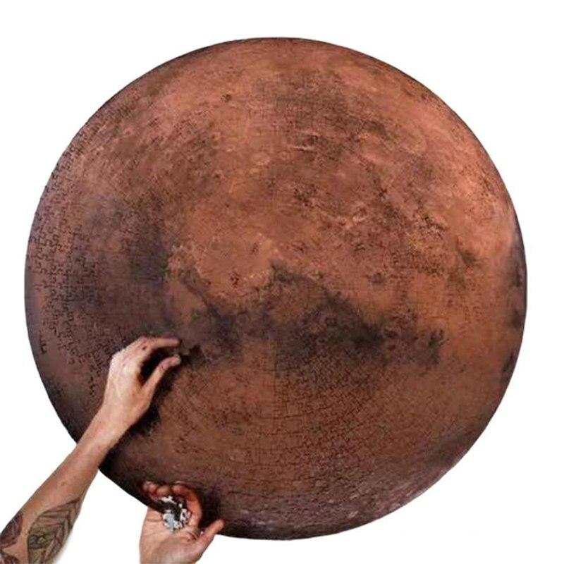 LuxHome Rundt Puslespill – 1000 Biter | Månen, Mars, Venus & Jorden | 68 cm i Diameter