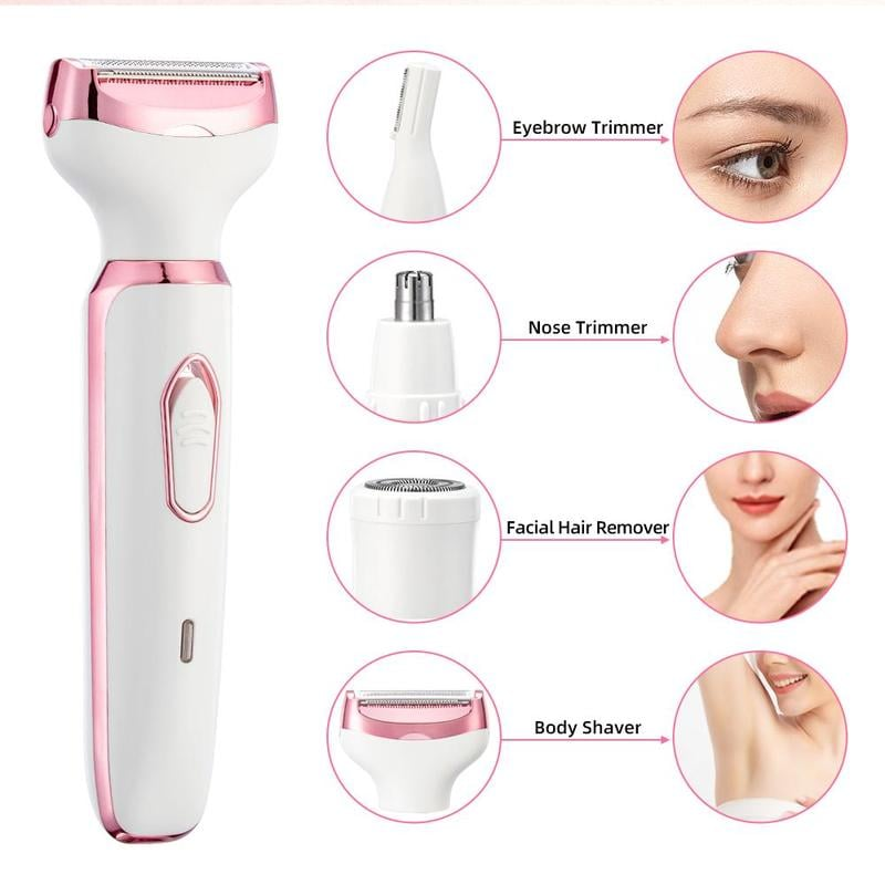4-i-1 Elektrisk Bikini Trimmer & Barbermaskin for Kvinner – Glatt, Smertefri & Sikker Hårfjerning