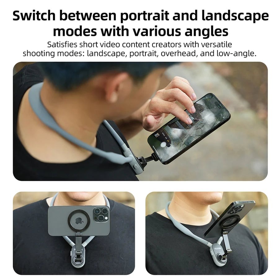 Handsfree Halsfeste for Mobil – Stabilt, Komfortabelt & Justerbart for Jevn POV-filming