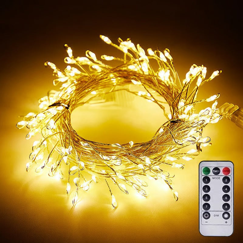 ✨ TwinkleGlow Julelys – Varme LED-lysslynger for tre, vinduer, soverom og juledekor 🎄
