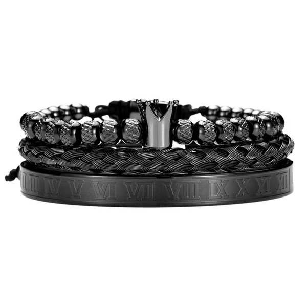 Luksuriøst armbåndsett i rustfritt stål – Stilrent, slitesterkt & justerbart